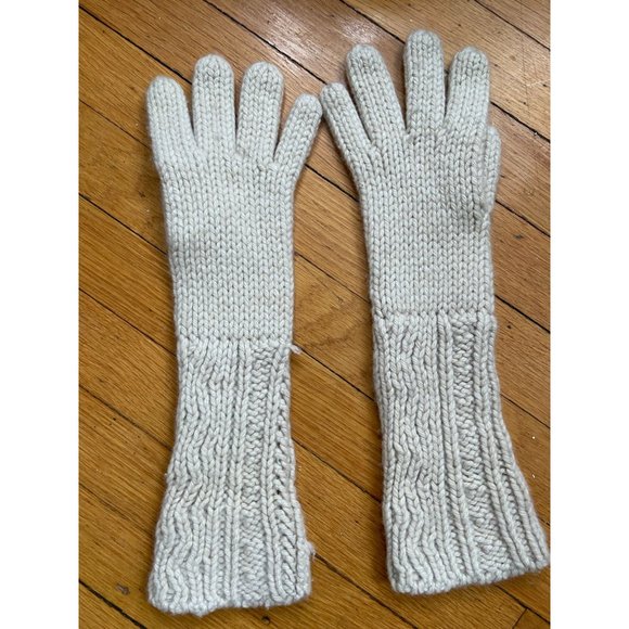 Ladies Portolano 100% Cashmere Gloves Beige - Picture 2 of 4